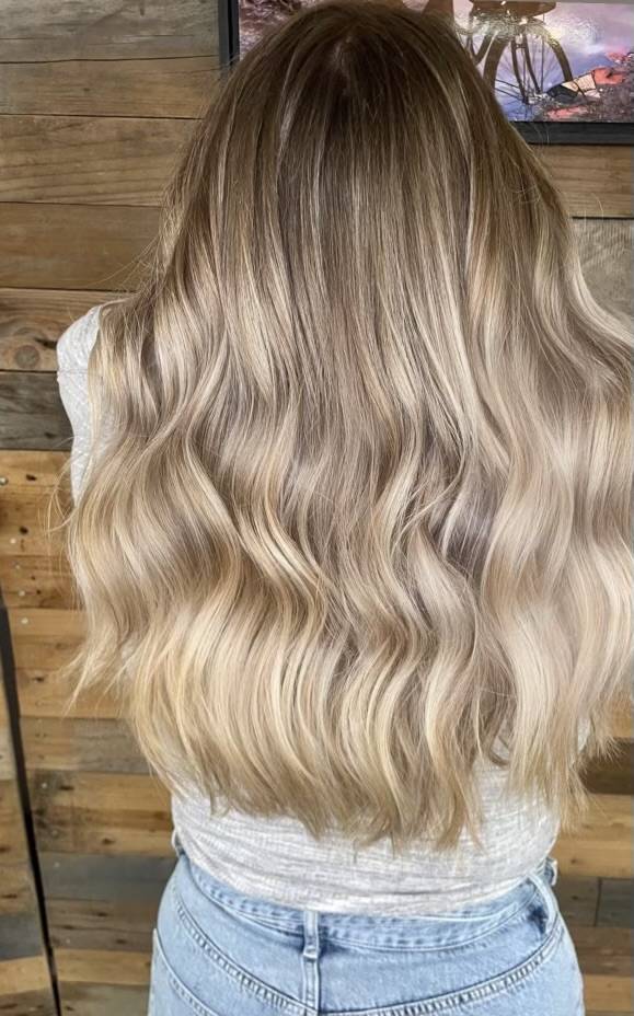 Balayage fondu avec soin profond olaplex 