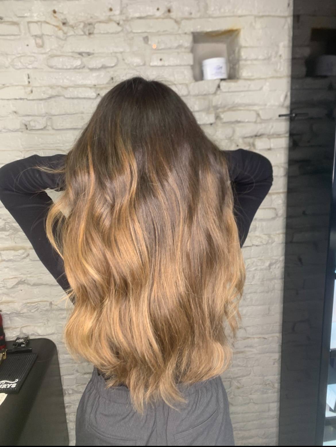 Coloration Blond doré sur brune à Toulouse chez Sophie Gamard